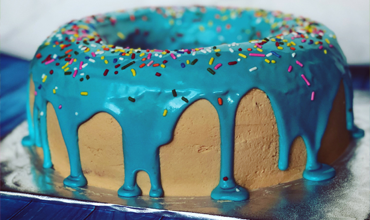 donut worry be happy doughnut theme birthday party cake with icing dripping down donut worry be happy doughnut theme birthday party cake with icing dripping down