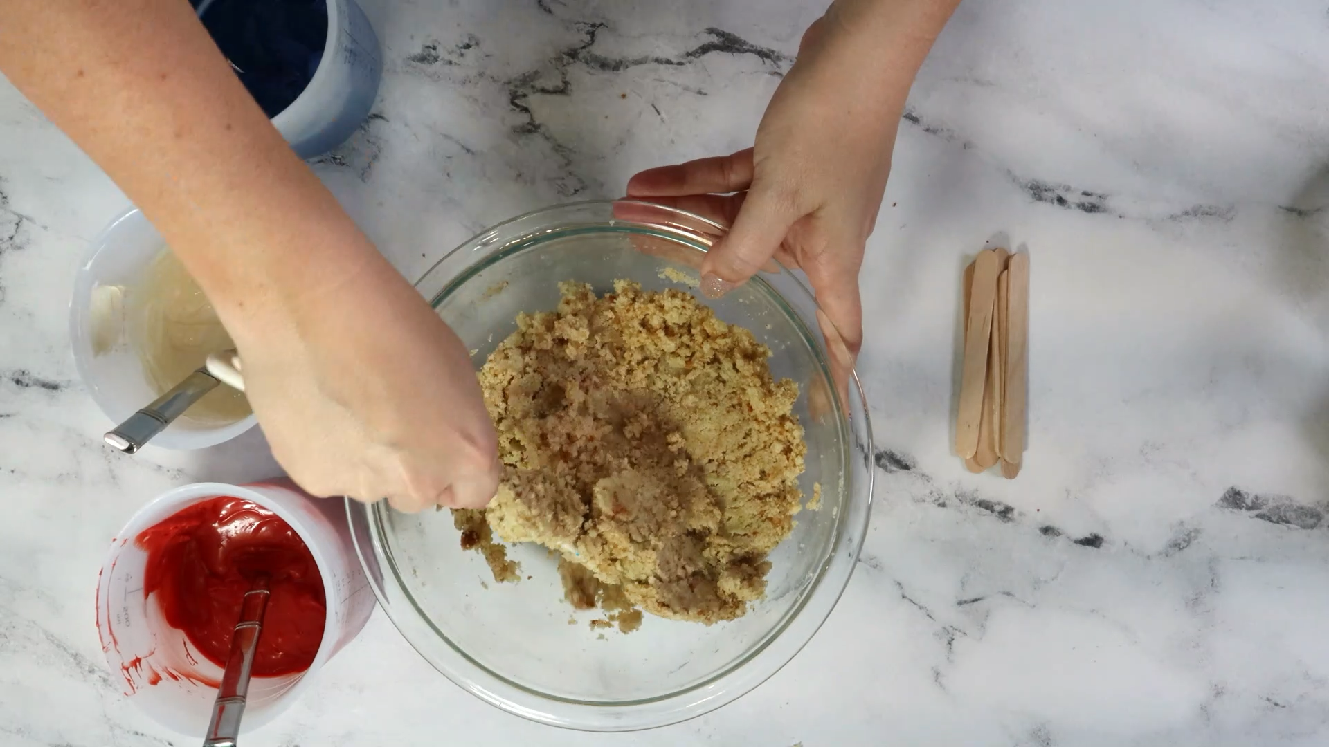 Make cakesicles using classic vanilla cake and buttercream frosting to make dough for pops