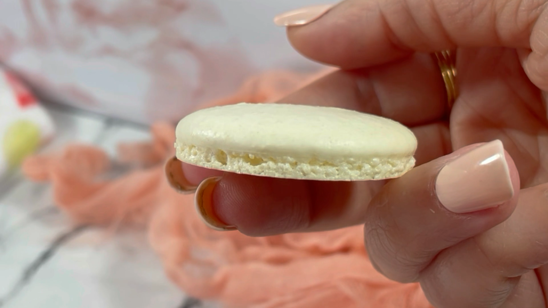 the princess baker shows you how to make a well baked macaron with the defining feet characteristic of ridges or ruffles around the bottom